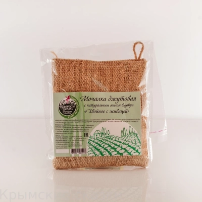 Мочалка джутовая с натуральным мылом-стружкой внутри «Хвойное с живицей», 80 г