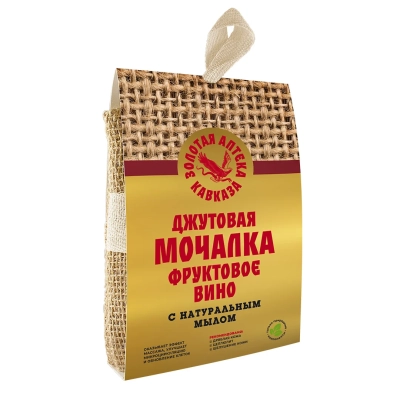 Джутовая мочалка с натуральным мылом Фруктовое вино, 100 г